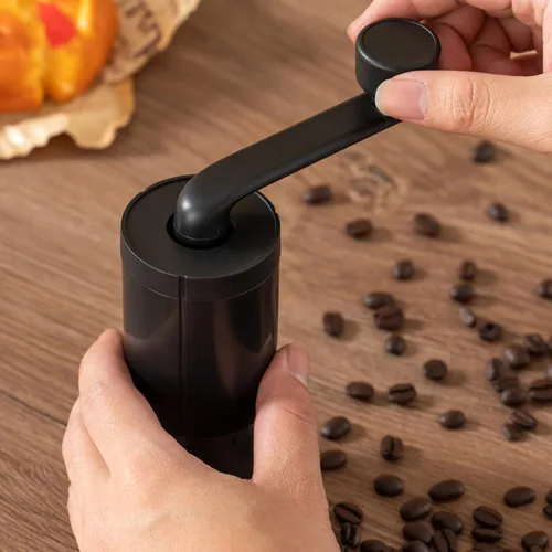 Vista 2 de Molinillo de café manual, molinillo de café portátil de mano, molinillo de café de rebabas cónicas con manivela, molinillos de espresso de rebabas