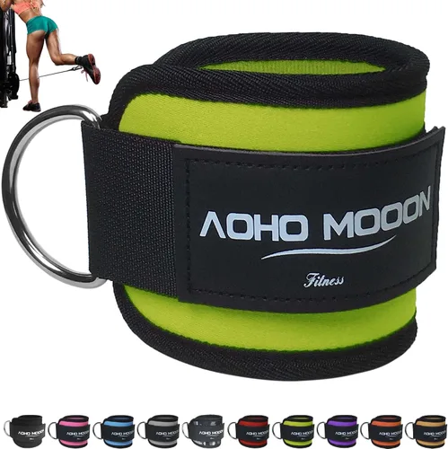 Vista 23 de AOHO MOOON Comfortable Adjustable Ankle Straps for Cable Machines Women, Gym Workout Leg Strap, Ankle Cuffs for Glute Workouts, Foot Straps for