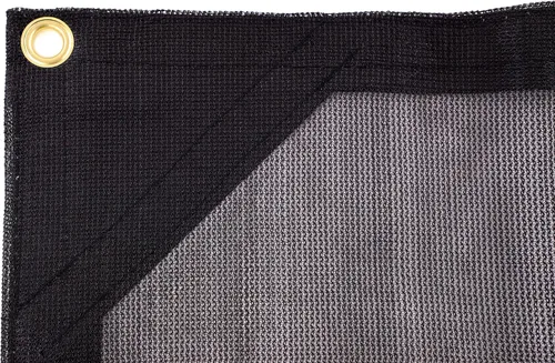 Vista 7 de Kotap Lona de malla negra resistente de 8 pies x 10 pies, 6.5 onzas, Artículo: MESH-0810