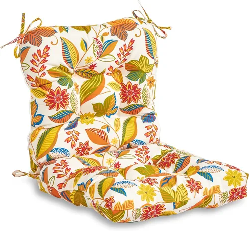 Vista 14 de Greendale Home Fashions Cojín para asiento y respaldo de exterior, 38 x 21 pulgadas, 1 unidad (paquete de 1), diseño de rayas canela