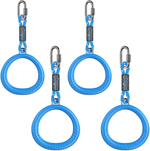 Vista 12 de Dolibest 2 Pack of Ninja Gymnastic Rings,Monkey Ring Outdoor Backyard Ninja Accessories Set,Swing Bar Rings Obstacle Course for Training Equipment