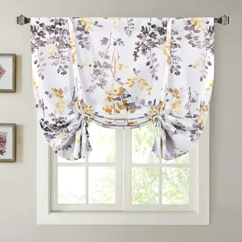 Vista 12 de H.VERSAILTEX Cortina Blackout con Cordón - Cortina Globo con Aislamiento Térmico para Ventana Pequeña, Cocina - Panel con Bolsillo para Barra, 42