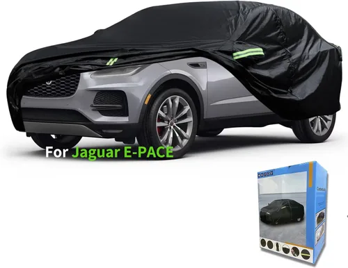 Vista 8 de Funda para automóvil a medida para Jaguar, funda de automóvil de 7 capas impermeable para todo tipo de clima, para exteriores, cubierta completa