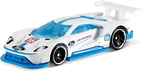 Vista 2 de Hot Wheels 2017 HW Speed Graphics Ford Performance 2016 Ford GT Race 247/365, blanco