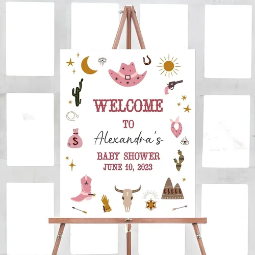 Vista 12 de Letrero de bienvenida de elefante editable para baby shower, letrero floral azul para baby shower, letrero con nombre personalizado para niño o niña