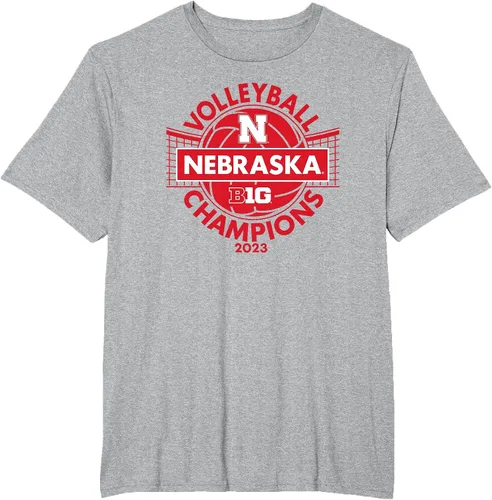 Vista 24 de Nebraska Cornhuskers Big Ten Champs 2023 Women's Volleyball T-Shirt