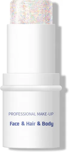 Vista 8 de KYDA Barra de purpurina corporal, gel grueso con purpurina para rostro y cabello corporal, pintura holográfica brillante de lentejuelas de sirena