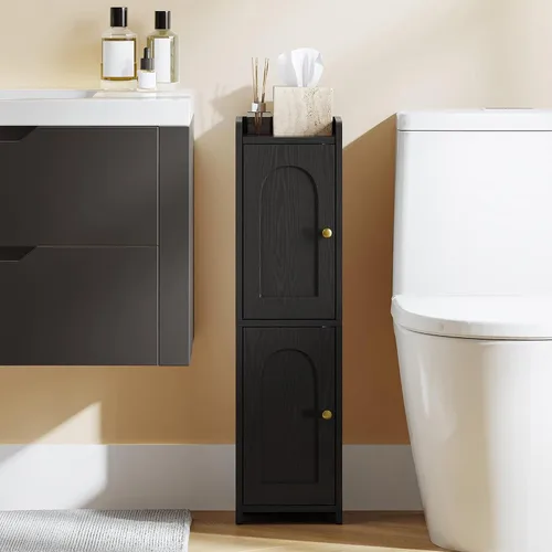 Vista 18 de Hzuaneri Gabinete de almacenamiento del cuarto de baño, pequeño gabinete Blanco