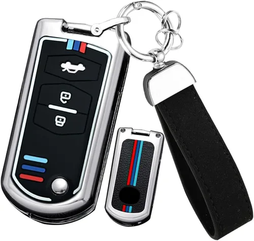 Vista 10 de ontto Funda plegable de 2 botones para llavero Mazda 2 3 5 6 RX8 CX5 CX7 CX9 MX5 MPV Miata Car Key Remote Case Metal Key Shell Soft Siliclicon