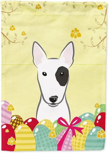 Vista 26 de Caroline's Treasures BB1920CHF - Bandera de caza de huevos de Pascua con diseño de bulldog francés, para casa, gran porche, para colgar en la pared
