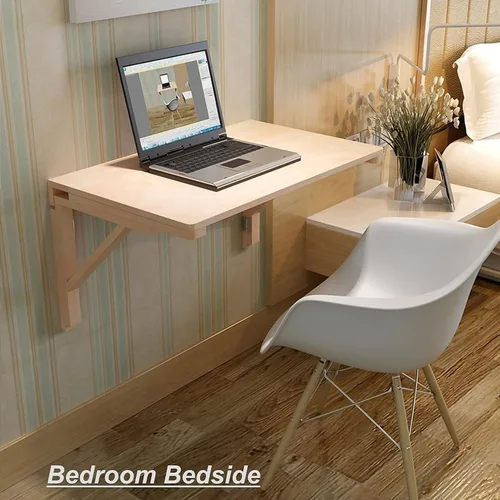 Vista 2 de Mesa de comedor plegable montada en la pared, mesas de hojas de caída para espacios pequeños, mesa de pared plegable para cocina, mesa de comedor