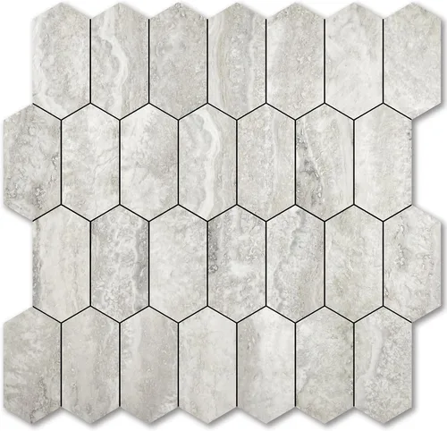 Vista 18 de Vamos Tile - Azulejo de salpicaduras de pelar y pegar hexagonal largo para cocina y baño - 1 hoja de adhesivo para salpicaduras en la pared de 12.4