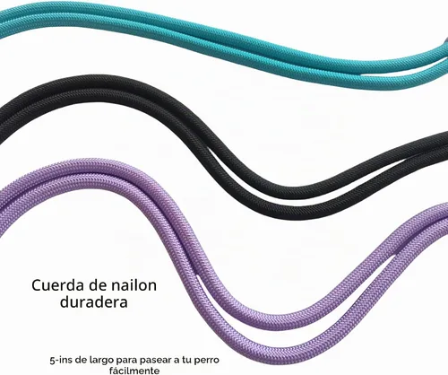 Vista 3 de Correa de perro manos libres, cintura elástica ajustable y correa cruzada con mango cómodo, cuerda de nailon resistente para perros pequeños a Negro