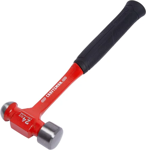 Vista 5 de CRAFTSMAN Martillo de bola de 16 onzas con cabeza de acero redondeada de goma de acero (CMHT54179), rojo