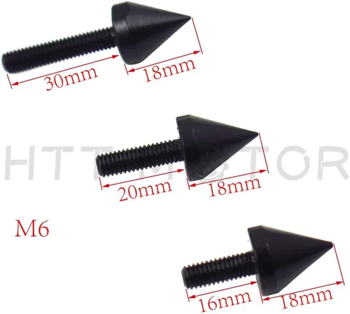Vista 5 de MT215-006-BK Kits de pernos de carenado de espiga negra compatibles con YZF R1 YZF-R1 YZFR1 2004-2006