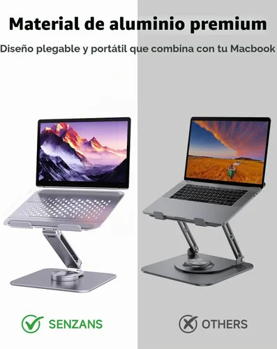 Vista 3 de Soporte ajustable para computadora portátil para escritorio Base