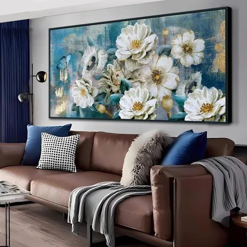 Vista 23 de Arjun Lienzo decorativo para pared, diseño de lago y montaña, cielo, naturaleza, paisaje, barco, ilustración, pintura escénica moderna, enmarcada