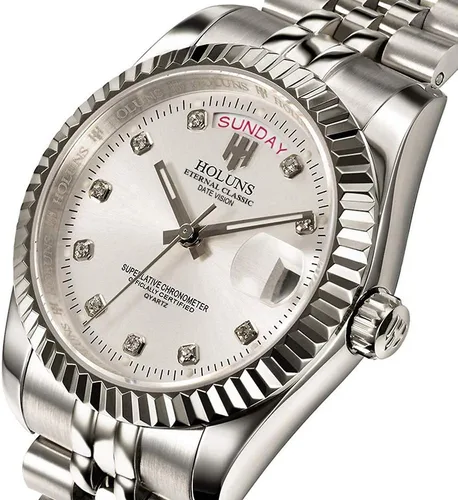 Vista 2 de HUNRUY 41MM Mens Luxury Quartz Watch with Calendar Luminous Waterproof Wrist Watches