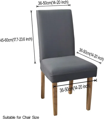 Vista 2 de Funda protectora para silla de comedor, lavable, extraíble, de elastano
