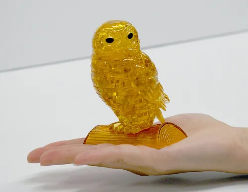 Vista 5 de Rompecabezas de cristal de 42 piezas Owl Gold Rompecabezas 3D