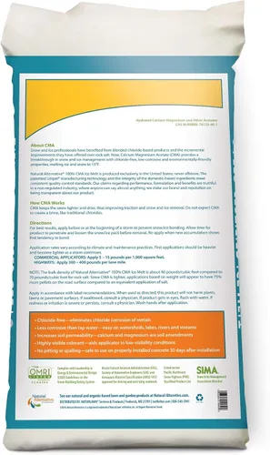 Vista 2 de Natural Alternative® 100% CMA Derretidor de Hielo Bolsa de 30 lb (10050)