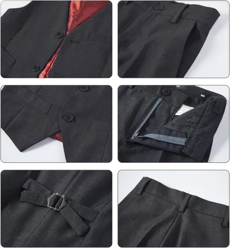 Vista 86 de Conjunto de chaleco para niños, trajes formales, trajes de boda, ropa de vestir