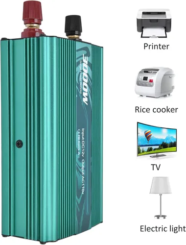 Vista 6 de ViaGasaFamido Inversor sinusoidal puro 3000 W Convertidor de potencia Convertidor de CC a CA 8 Protección inteligente 12V a 110V Aleación