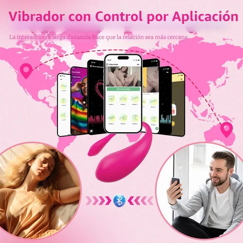 Vista 3 de Juguetes sexuales femeninos vibrador portátil – Juguetes para adultos, aplicación Bluetooth de larga distancia, control remoto, vibrador de punto G