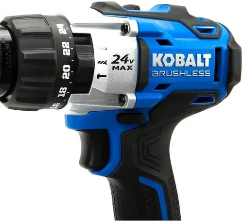 Vista 3 de Kobalt Taladro de martillo inalámbrico sin escobillas de velocidad variable de iones de litio (Li-ion) de 1/2 pulgada y 24 voltios máximo voltaje