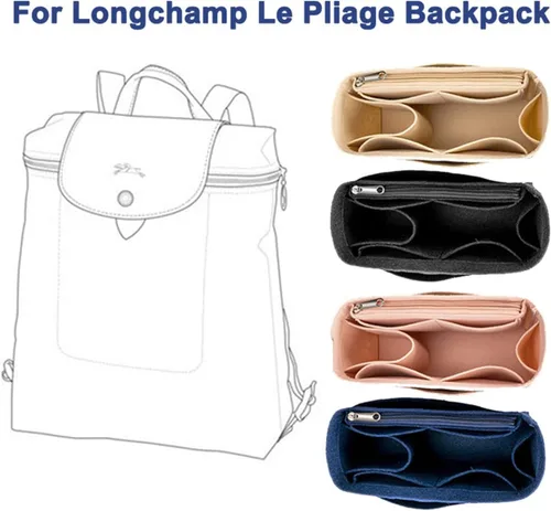Vista 6 de Lckaey bolso mochila organizador para le pliage mochila fieltro bolsa inserto organizador multi bolsillo 1013beige