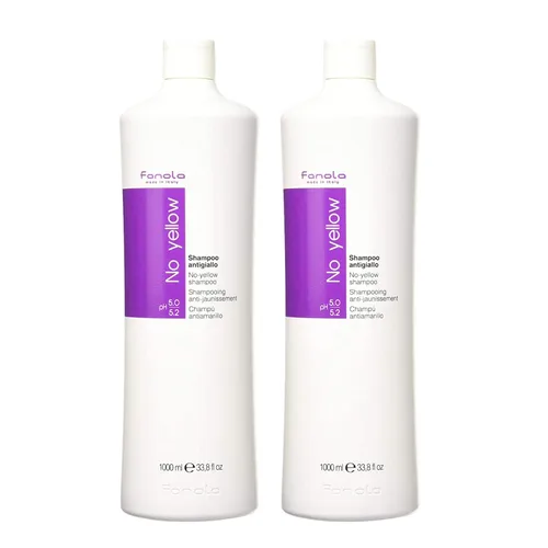 Vista 6 de Fanola No Yellow Purple Shampoo - Champú de color morado para rubios, decolorados y canosos, formulado con pigmento violeta para eliminar los tonos