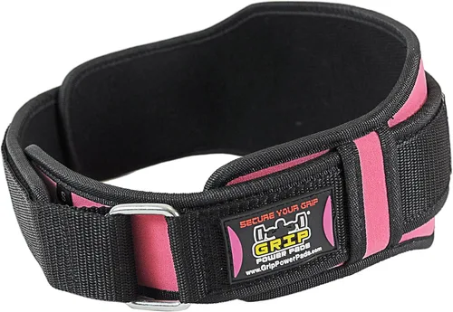 Vista 5 de Grip Power Pads Cinturón de levantamiento de pesas para mujer, gimnasio, fitness, sentadillas de culturismo, estocadas, peso muerto, levantamiento