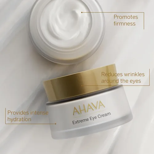 Vista 3 de AHAVA Crema para ojos reafirmante extrema: reafirma, hidrata, suaviza y reduce las arrugas del área de los ojos, enriquecida con complejo extremo