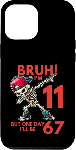 Vista 26 de Bruh I'm 11 But One-Day I'll Be 67 Retro 11th Birthday - Carcasa para iPhone 17