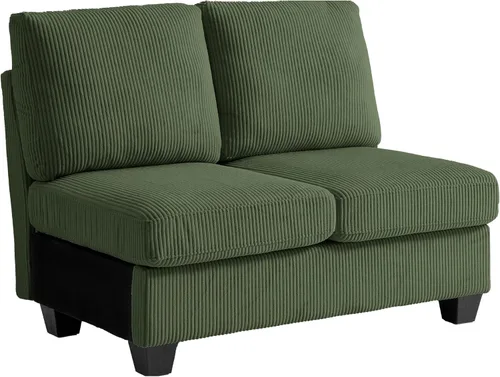 Vista 17 de CHIC HOUSE Sofá modular modular con otomanas de almacenamiento, sofá nube de pana para espacios pequeños y apartamentos, sofá esquinero convertible