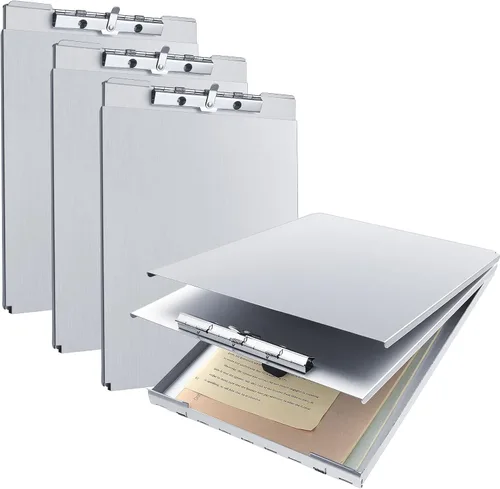 Vista 8 de Henoyso 1 portapapeles de almacenamiento de metal a granel de aluminio resistente para profesores, contratistas, construcción médica, oficina