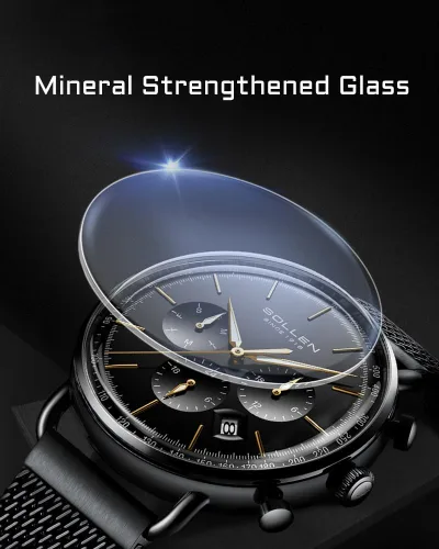 Vista 3 de Quartz Watches for Men, 3 ATM Waterproof Men's Wrist Watch, Business and Casual Dress Watch, Ideal Gift for Boys, Adults