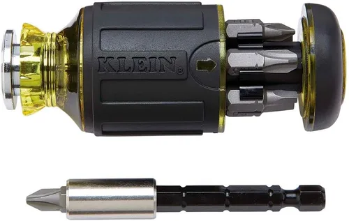 Vista 5 de Klein Tools Juego de llaves hexagonales, 11 tamaños SAE, herramienta de llave Allen plegable resistente con llaves hexagonales extralargas y Klein