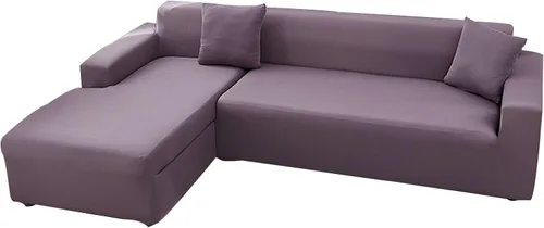 Vista 14 de Fundas para sofá modular, 2 piezas, funda de sofá de alta elasticidad en forma de L para 5 y 6 plazas, funda de sofá de tela de elastano