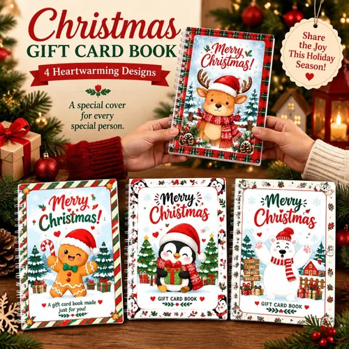 Vista 6 de Libro de tarjetas de regalo de Navidad para adultos, adolescentes 4HC1