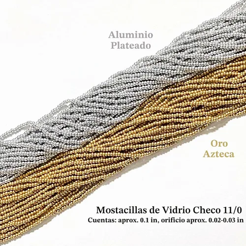 Vista 3 de Cuentas de semilla de vidrio checo 11/0 - 12 madejas de color plateado aluminio (plateado aluminio)