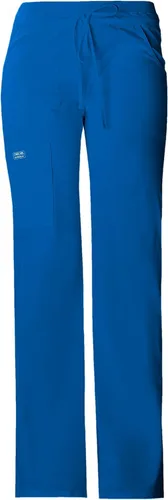 Vista 13 de Cherokee Pantalones quirúrgicos para mujer, tiro bajo, pierna acampanada, cordón ajustable con 6 bolsillos, 24001 Peltre