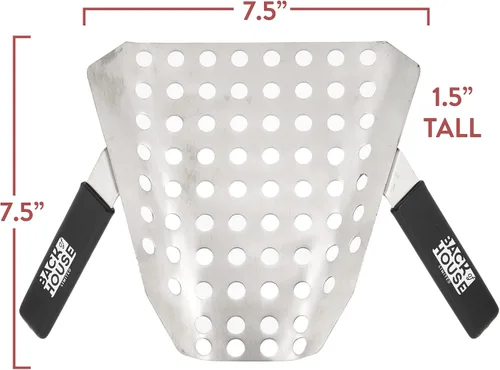 Vista 5 de Cuchara universal para palomitas de maíz, herramienta para servir para zurdos y diestros, cuchara perforada de acero inoxidable, bolsas, cubos