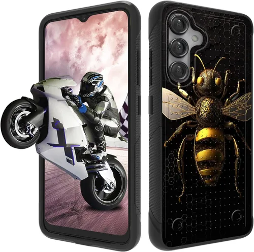 Vista 24 de Funda protectora resistente de doble capa para Samsung A14 5G (parte trasera con textura antideslizante), TPU suave a prueba de golpes, para Samsung