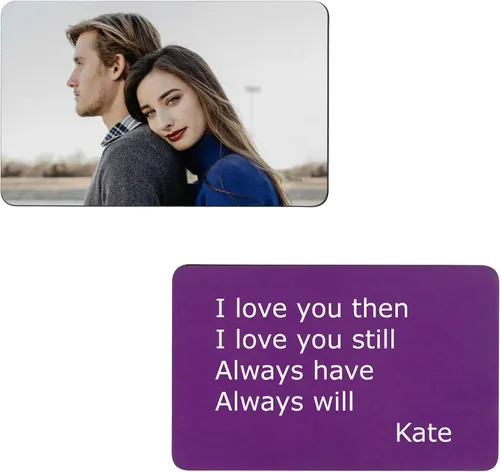 Vista 98 de Tarjeta personalizada con foto y/o texto grabado cartera Love Insert Card