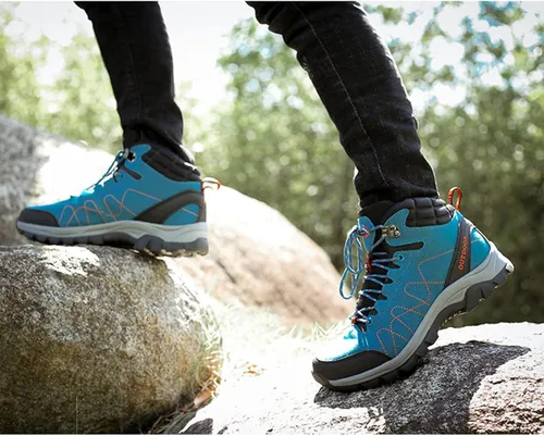 Vista 6 de Eribby Men's Hiking Shoes Waterproof Anti Slip Hiking Boots Outdoor Lightweight Trekking Sneakers