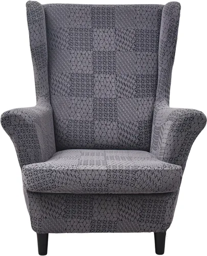 Vista 101 de Eco-Ancheng Funda para silla Wingback, 2 piezas, respaldo de ala, fundas de elastano para sillón con respaldo de ala, fundas para sillón con parte