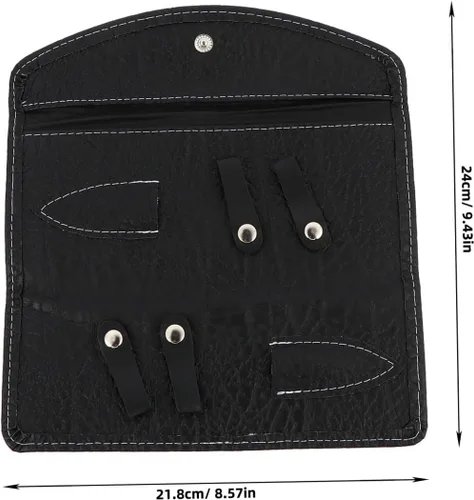 Vista 2 de 3 unids negro tijeras bolsa peluquería tijeras bolsa de tijera bolsa de estilista de pelo Tijera bolsa estilista de tijeras bolsa de tijeras