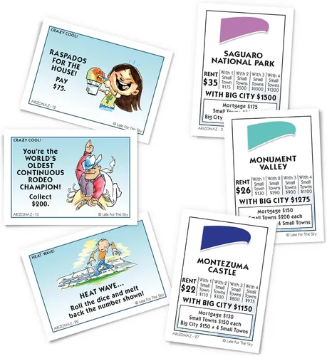 Vista 5 de Late For The Sky Arizona-Opoly - Juego de mesa estatal, 2-6 jugadores