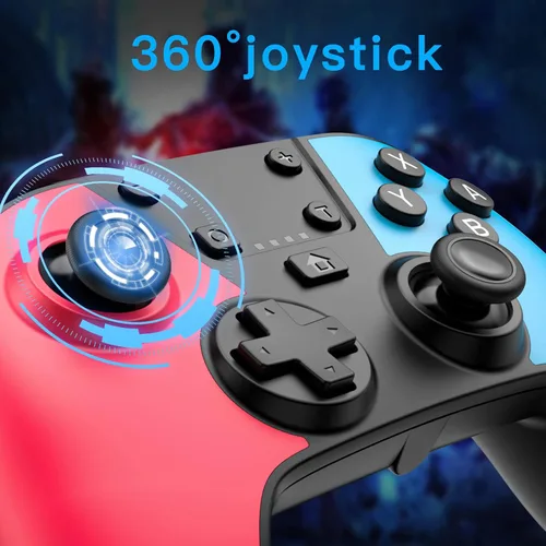 Vista 6 de Controlador inalámbrico para interruptorinterruptor OLED, Rahaat Switch Pro controlador remoto Gamepad Joystick para consola de interruptor
